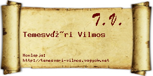 Temesvári Vilmos névjegykártya