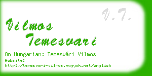 vilmos temesvari business card
